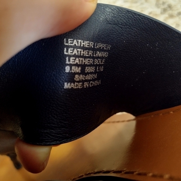 Tory Burch Patos Disk Flat leather Thongs slide Sandals sz 9,5 - Picture 5 of 6